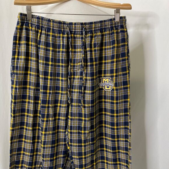 Marquette University Mens Large Pajama Pants Bottom Drawers Blue and Yellow NCAA - Picture 3 of 11